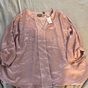 Pink shimmer top blouse